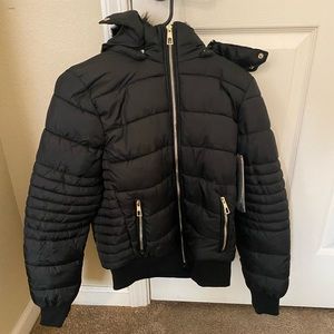 Black puff jacket